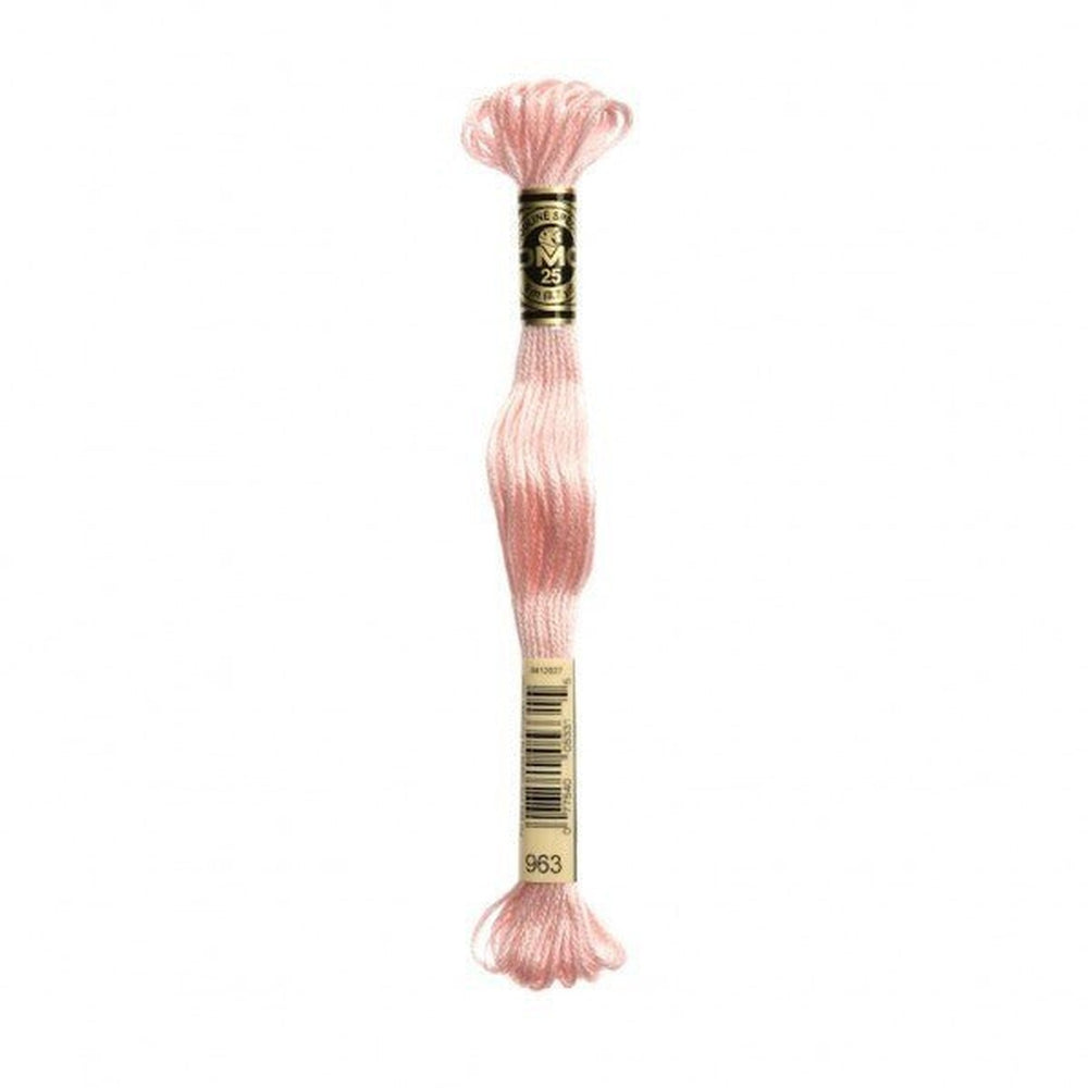 DMC 963 Ultra Very Light Dusty Rose Stranded Cotton Embroidery Floss