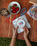 Embroidery in progress