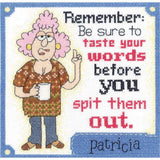 Aunty Acid Taste Your Words Counted Cross Stitch Kit 8"X8" - Crafty Hobbies Australia