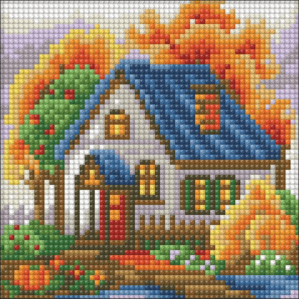 Autumn House Diamond Painting square - Crafty Hobbies Australia
