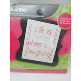 Bucilla Cross Stitch Kits Life Is Better When Ur Laughing - Crafty Hobbies Australia