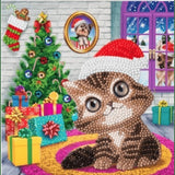 Crystal Art Card Kit "Cozy Kitten" - Crafty Hobbies Australia