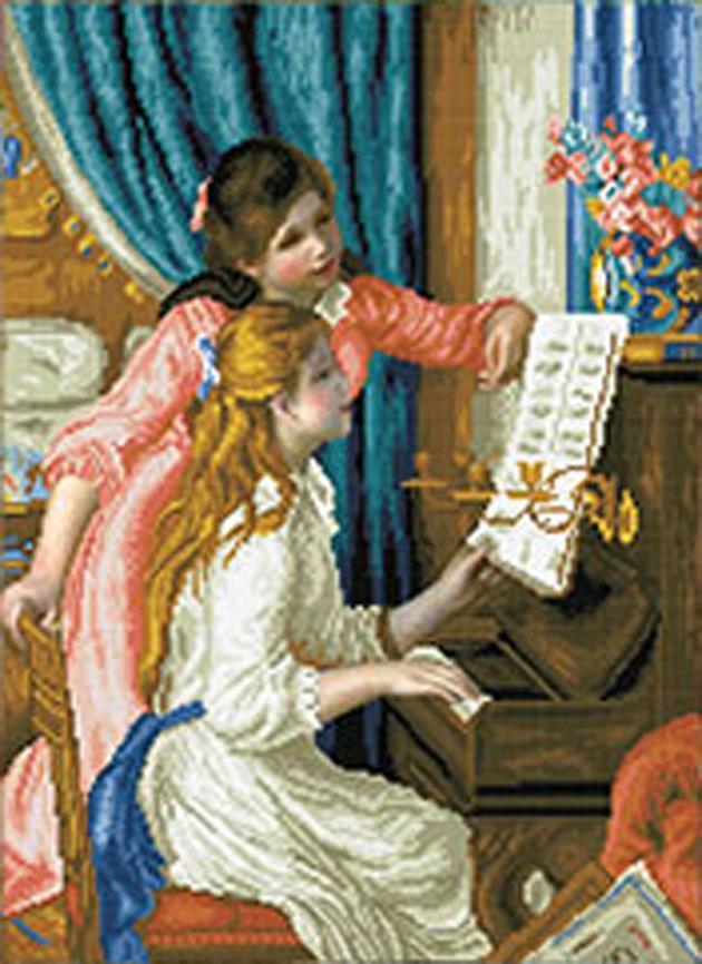 Diamond Dotz Kit, GIRL'S AT THE PIANO (RENOIR) - Crafty Hobbies Australia