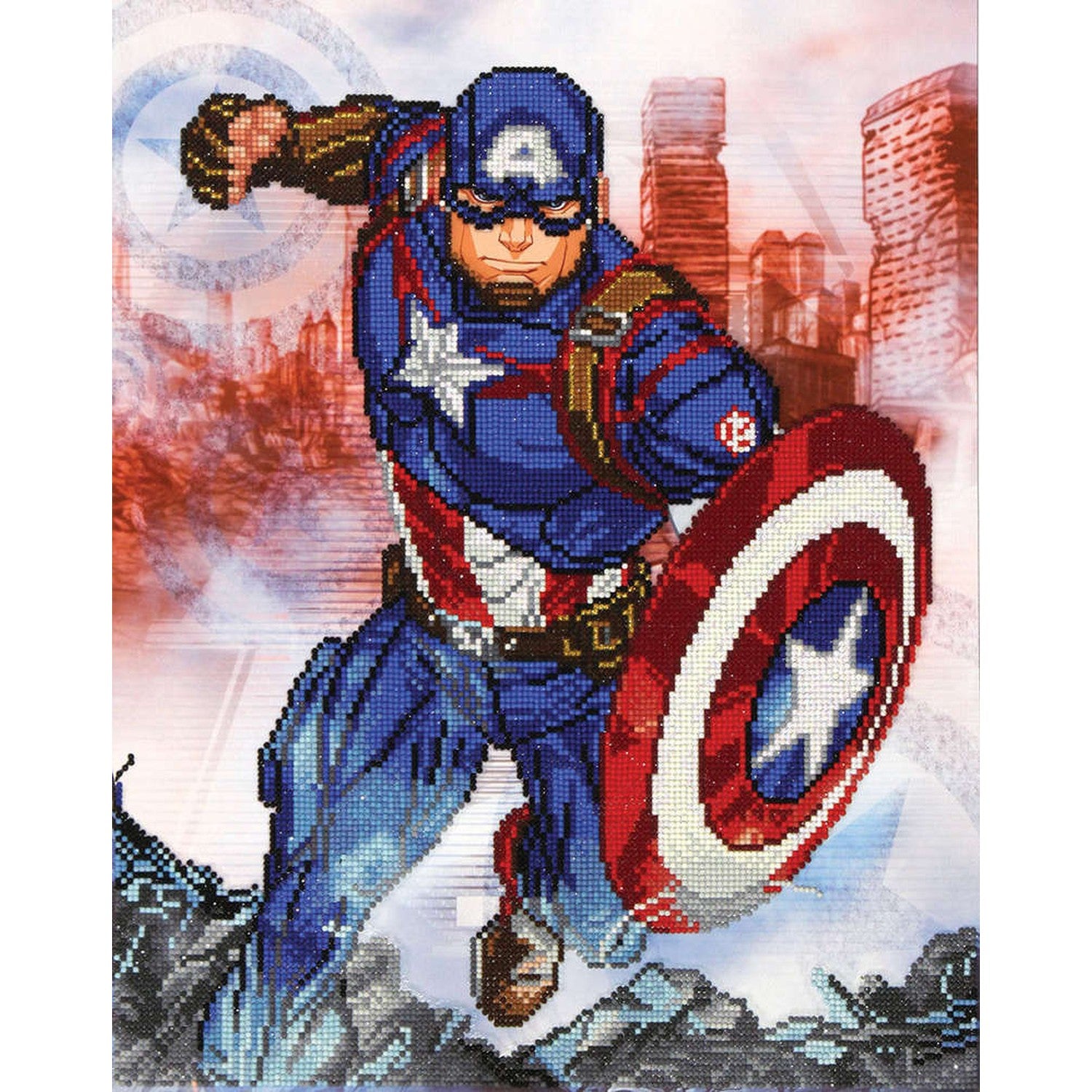 DIAMOND DOTZ - MARVEL - CAP IN ACTION - Crafty Hobbies Australia