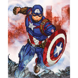 DIAMOND DOTZ - MARVEL - CAP IN ACTION - Crafty Hobbies Australia