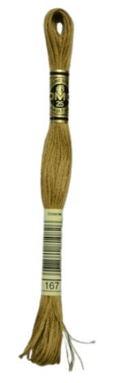 DMC 167 Very Dark Yellow Beige Stranded Cotton Embroidery Floss