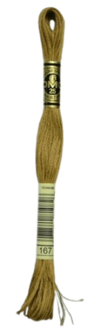 DMC 167 Very Dark Yellow Beige Stranded Cotton - Crafty Hobbies Australia
