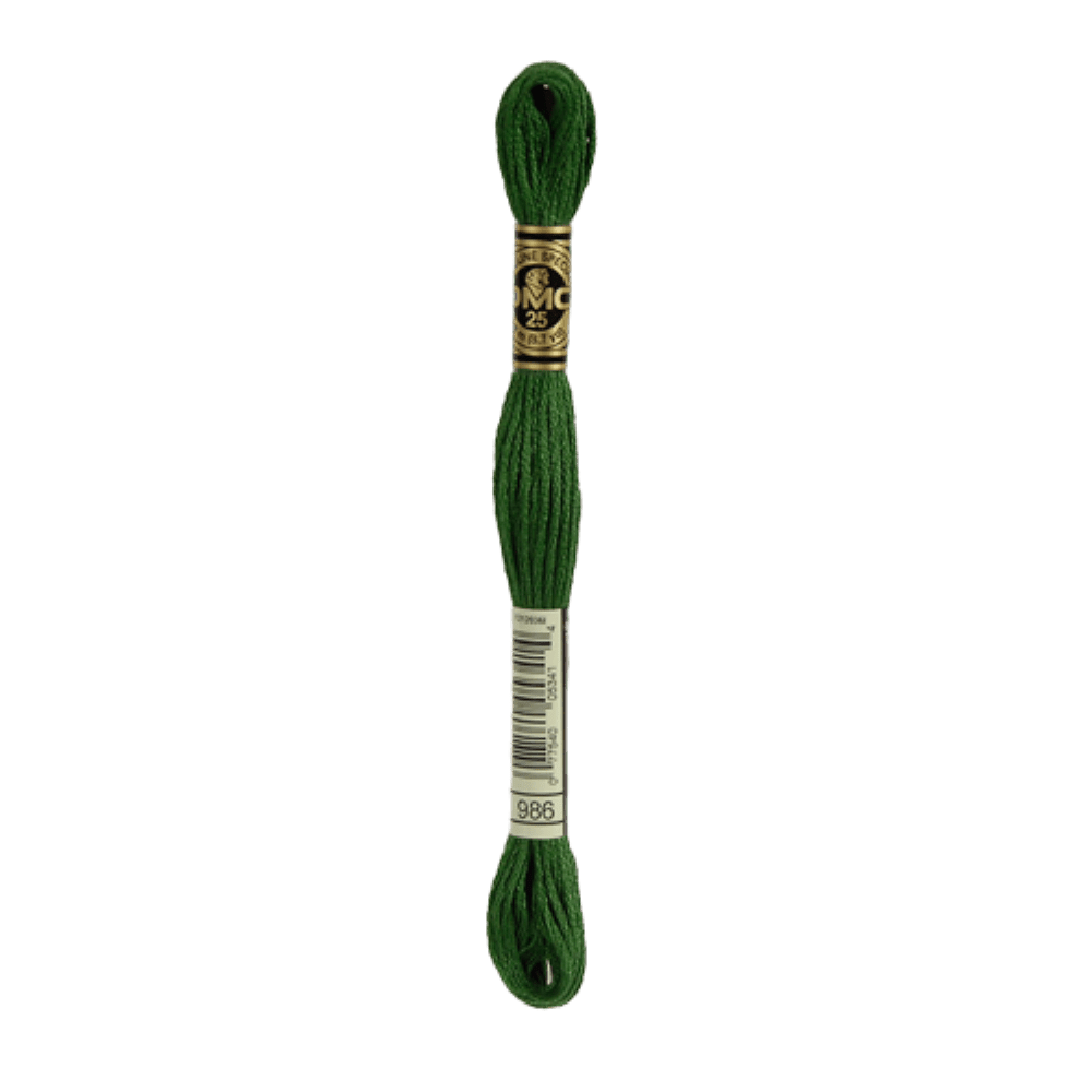 DMC 986 Very Dark Forest Green Stranded Cotton Embroidery Floss