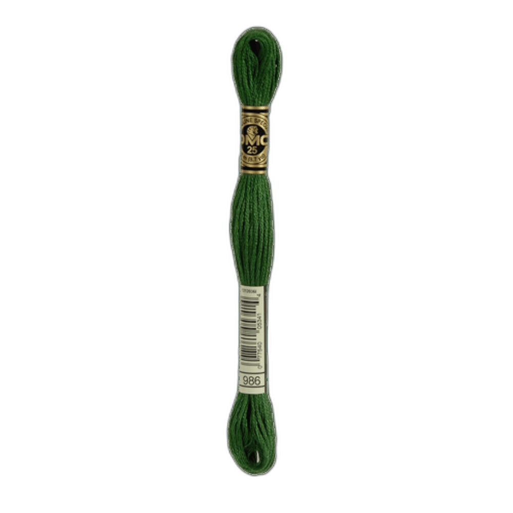 DMC 986 Very Dark Forest Green Stranded Cotton Embroidery Floss