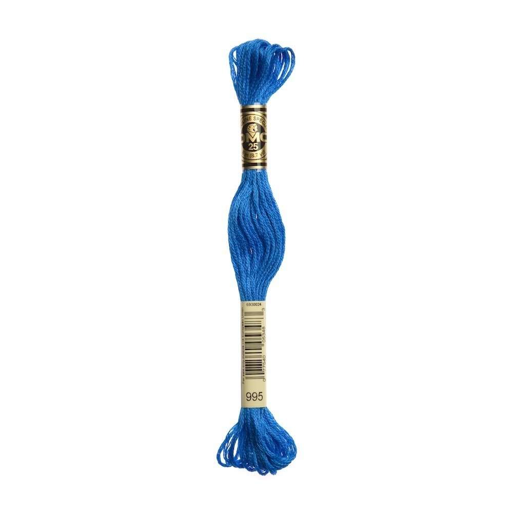 DMC 995 Dark Electric Blue Stranded Cotton Embroidery Floss