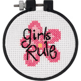 Girls Rule Cross Stitch Kit - Crafty Hobbies Australia