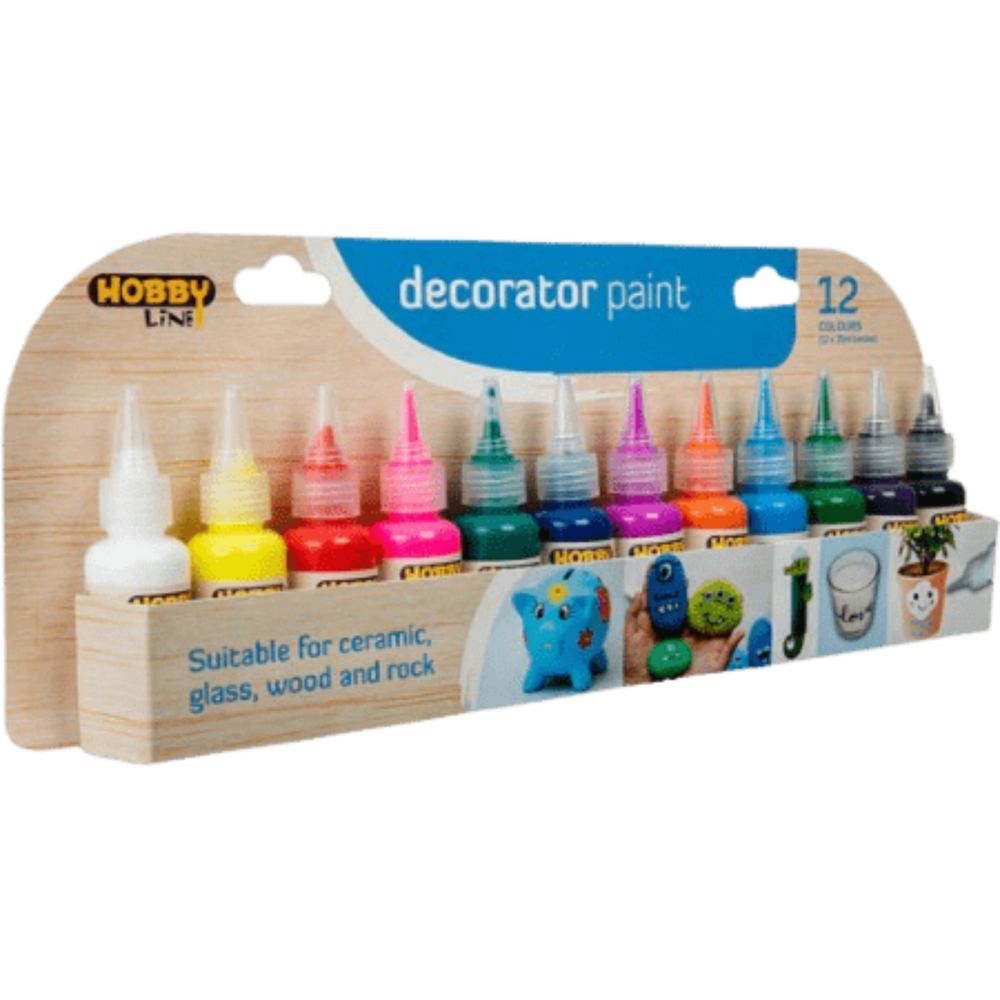 Hobby Line Decorator Paint 35mL (12 Pack) - Crafty Hobbies Australia