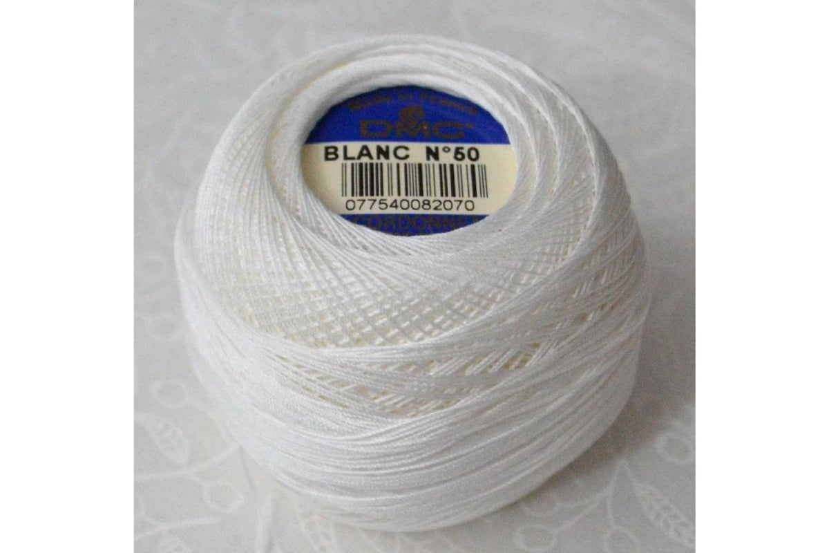 DMC Cordonnet Special Crochet Cotton No.50 White (WHITE) (20g Ball)