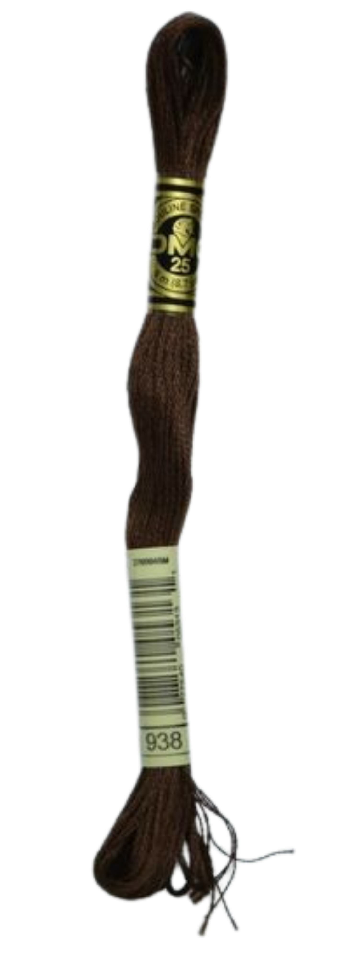DMC 938 Ultra Dark Coffee Brown Stranded Cotton Embroidery Floss