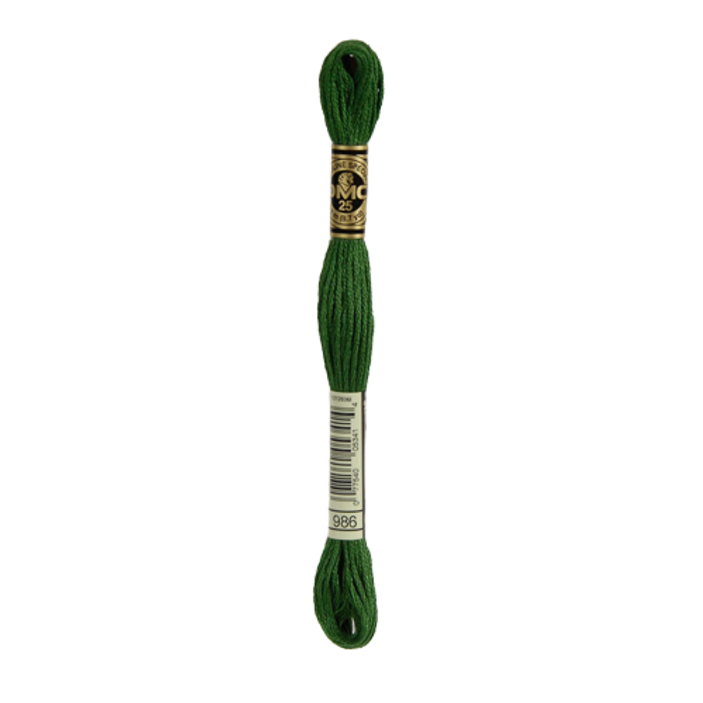 DMC Thread 986 Very Dark Forest Green Stranded Cotton