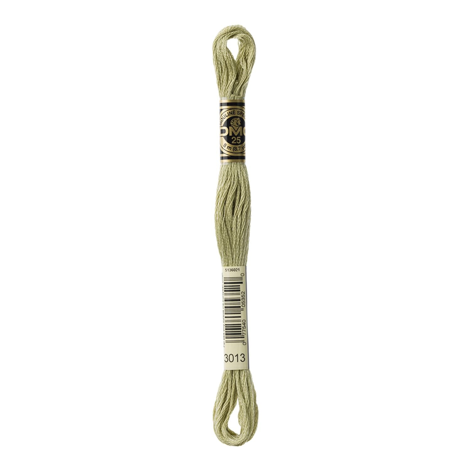 DMC Stranded Cotton 100g Cone 3013 Khaki Green Lt (Art 5214)