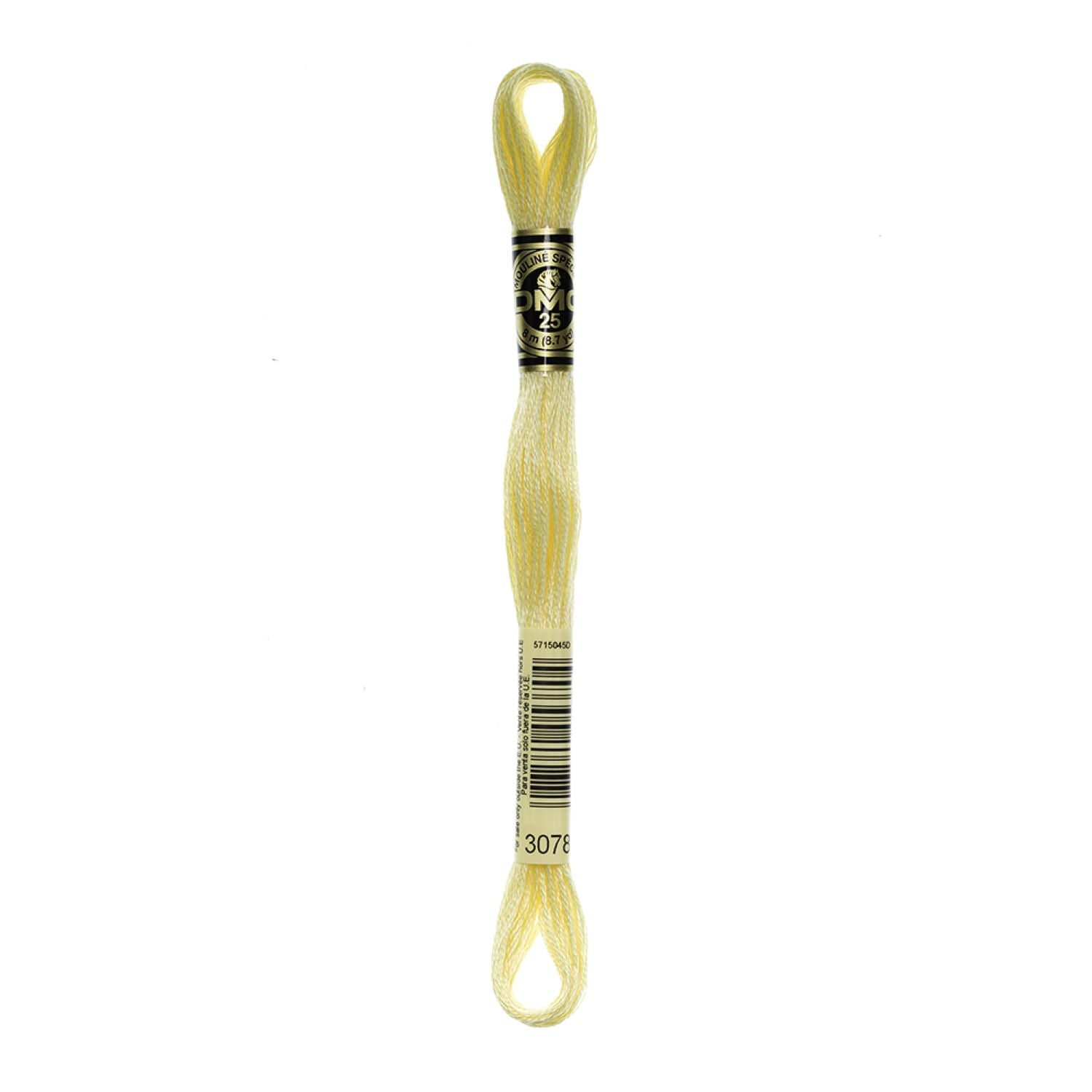 DMC Stranded Cotton 100g Cone 3078 Golden Yellow Vy Lt (Art 5214)