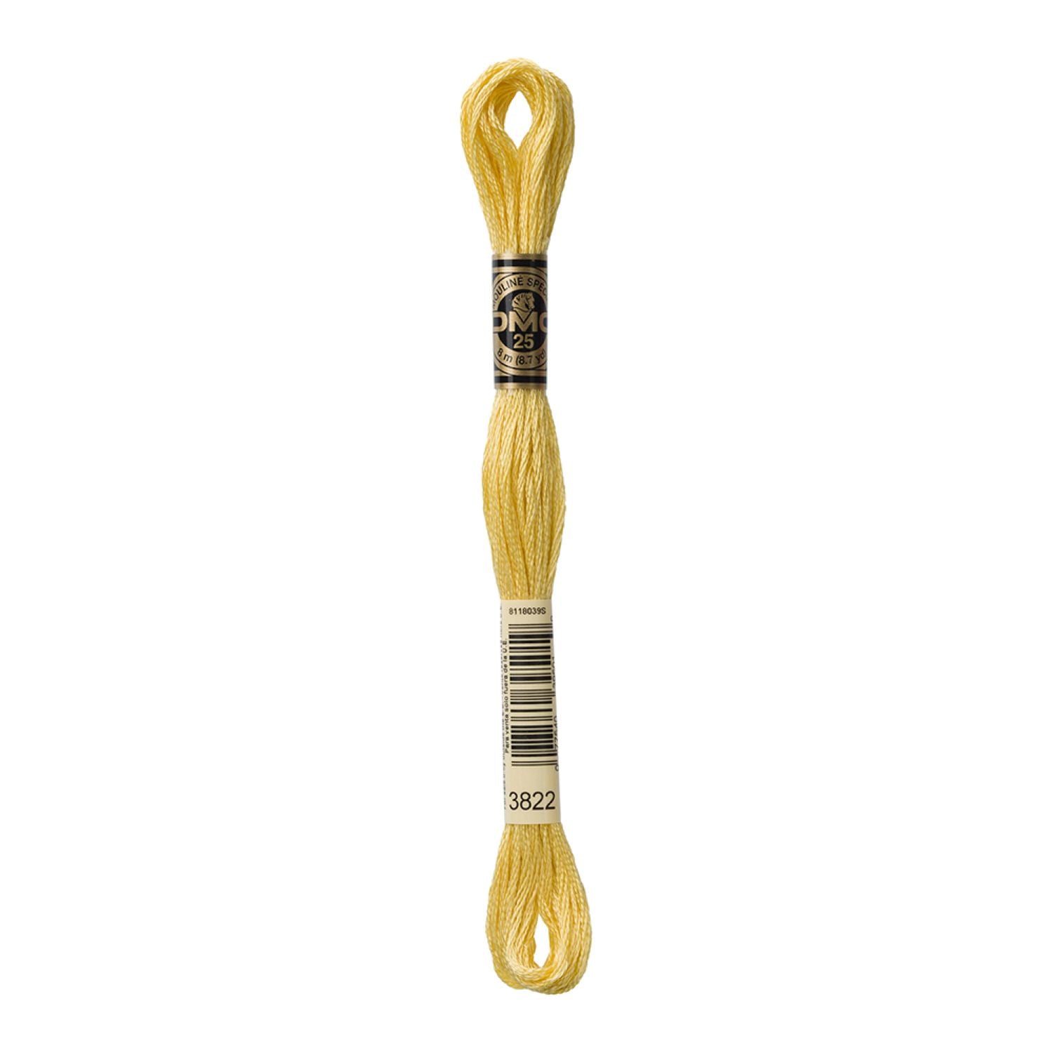 DMC Stranded Cotton 100g Cone 3822 Straw Light (Art 5214)