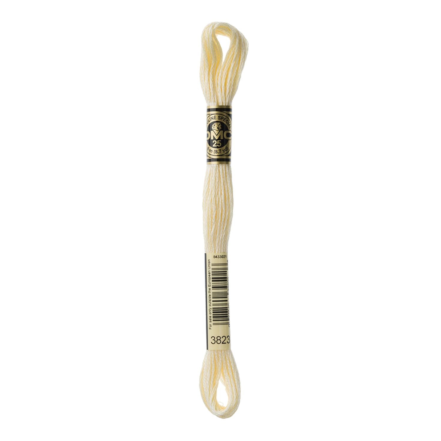 DMC Stranded Cotton 100g Cone 3823 Yellow Ultra Pale (Art 5214)