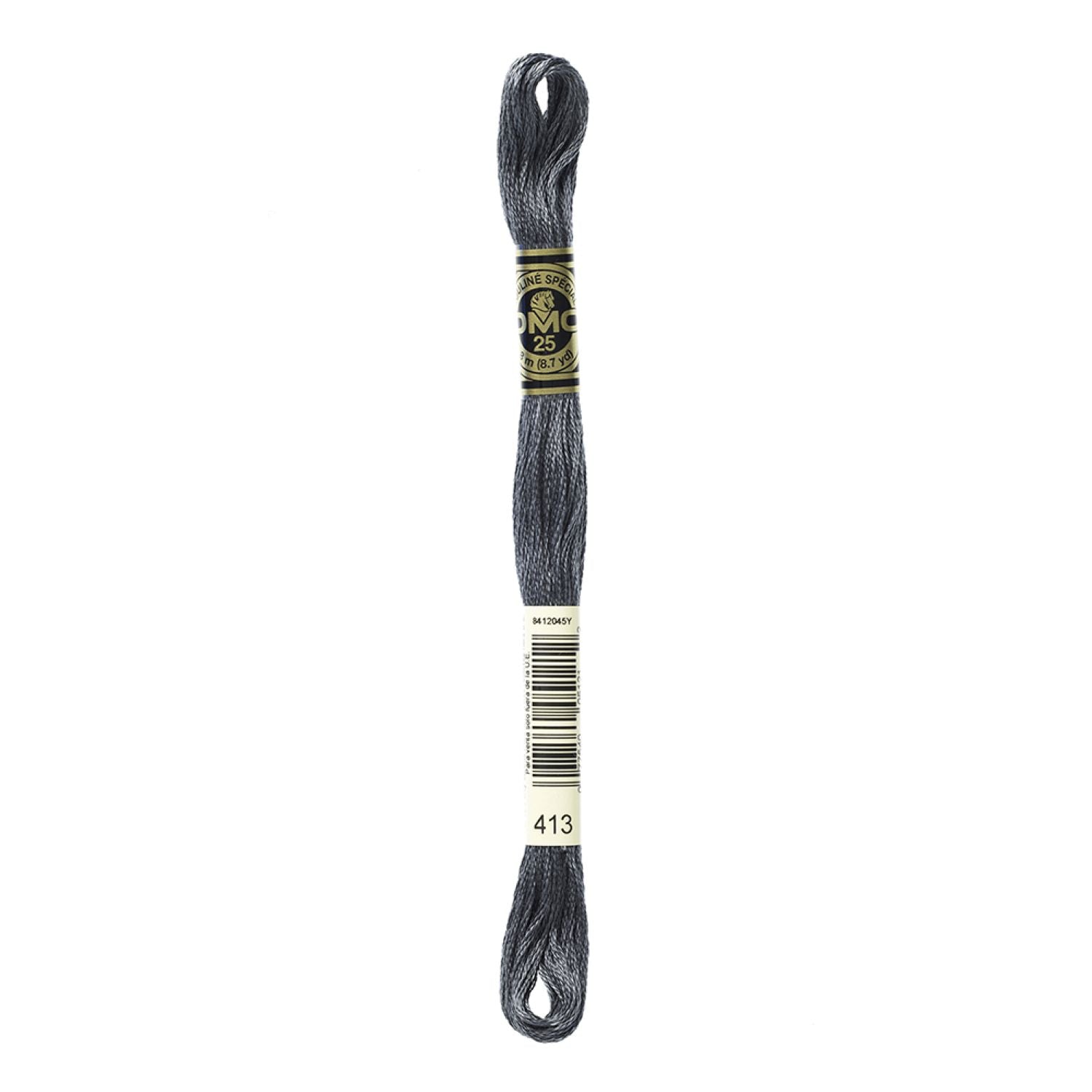 DMC Stranded Cotton 100g Cone 413 Pewter Gray Dark (Art 5214)