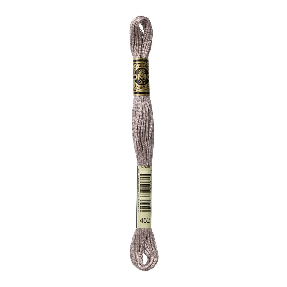 DMC Stranded Cotton 100g Cone 452 Shell Gray Med (Art 5214)