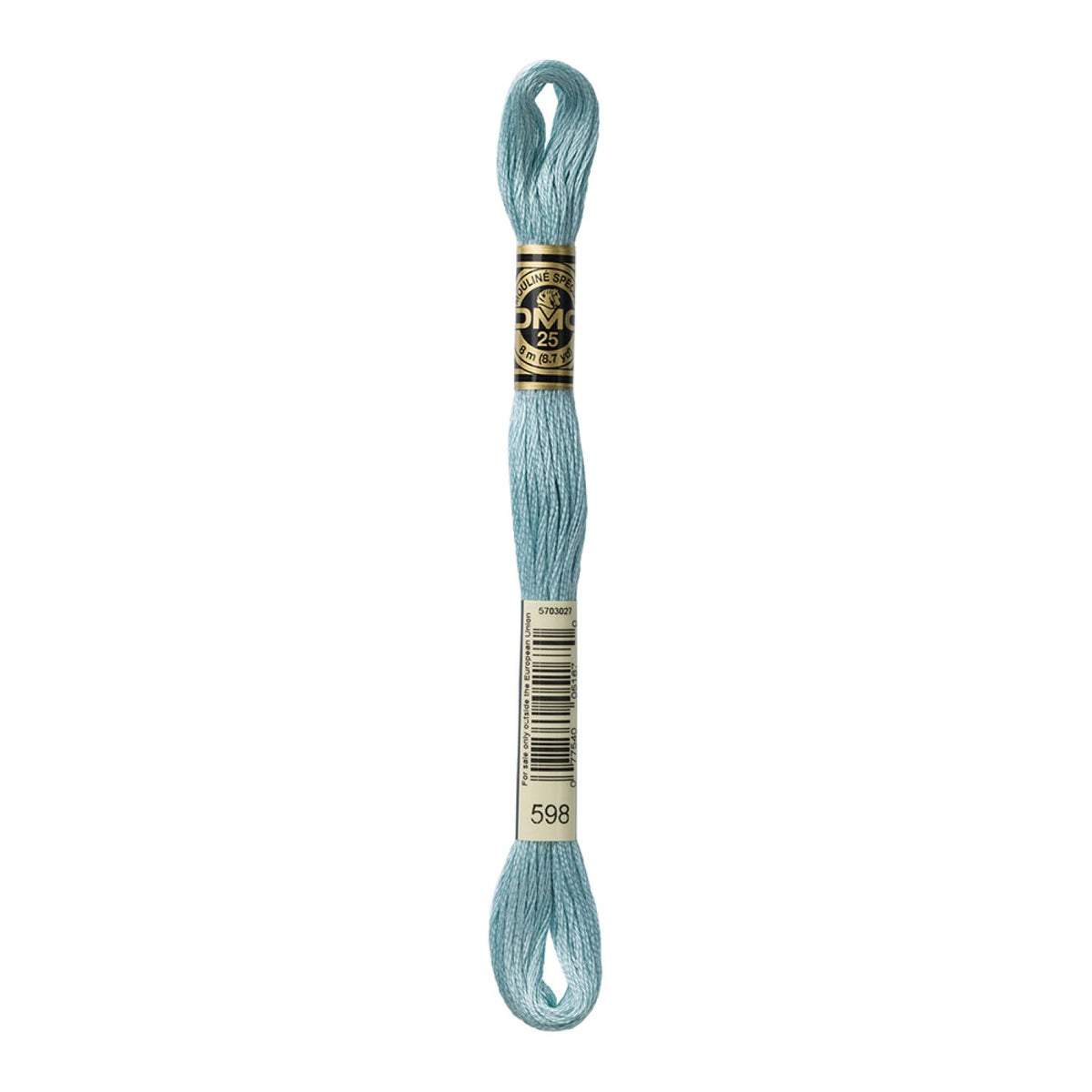 DMC Stranded Cotton 100g Cone 598 Turquoise Light (Art 5214)