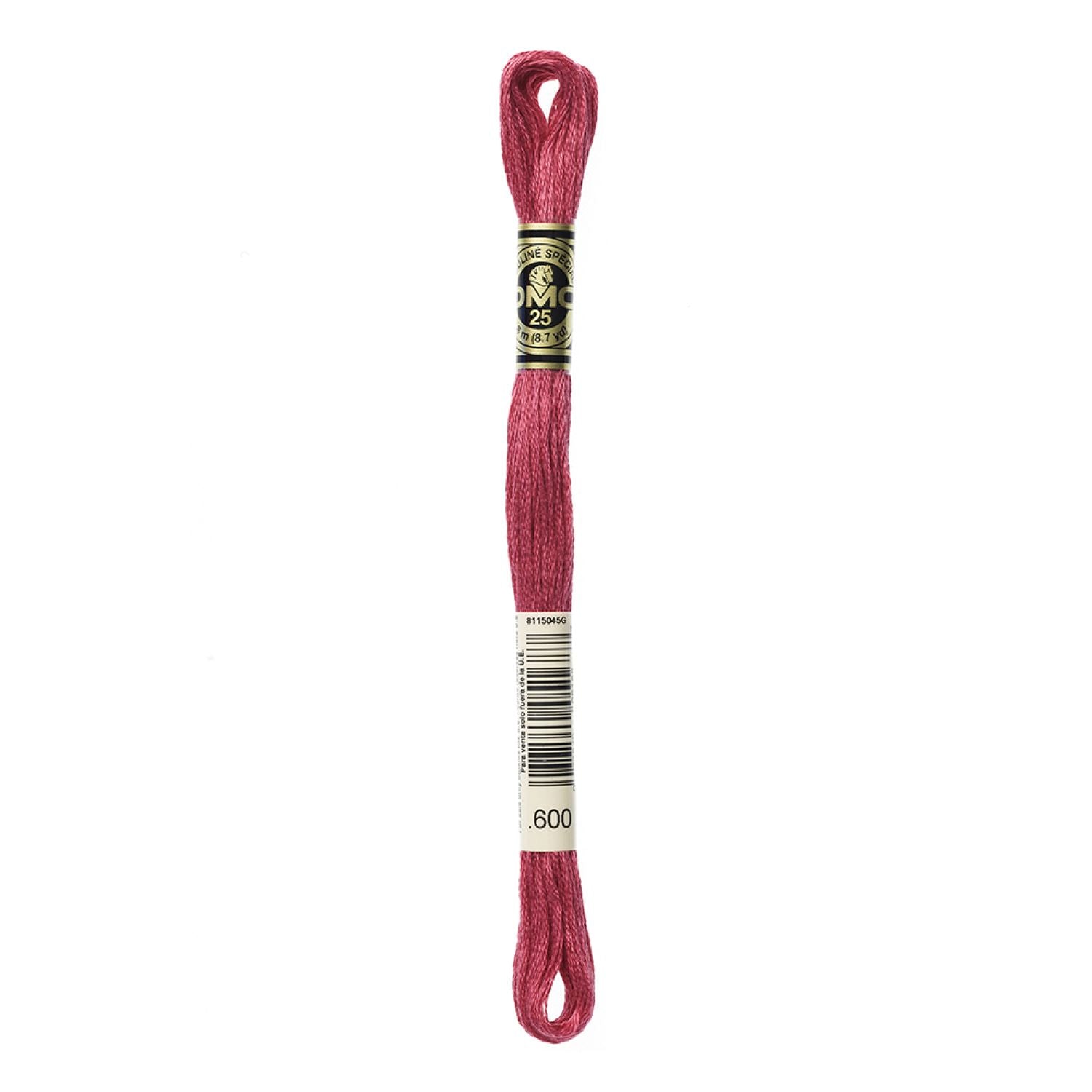 DMC Stranded Cotton 100g Cone 600 Cranberry Very Dark (Art 5214)