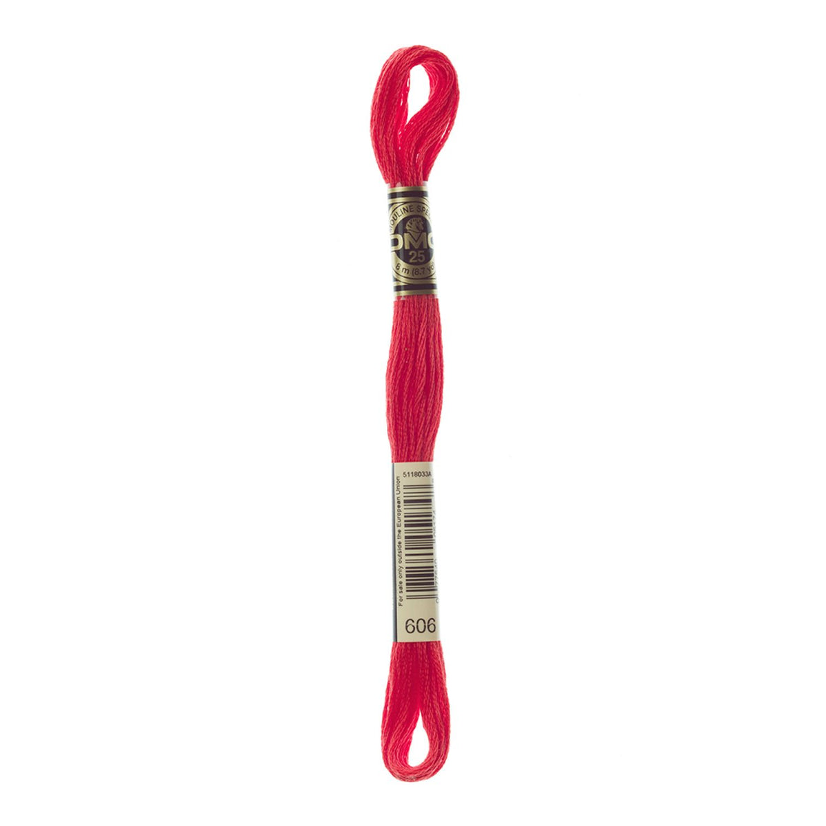 DMC Stranded Cotton 100g Cone 606 Orange-Red Bright (Art 5214)