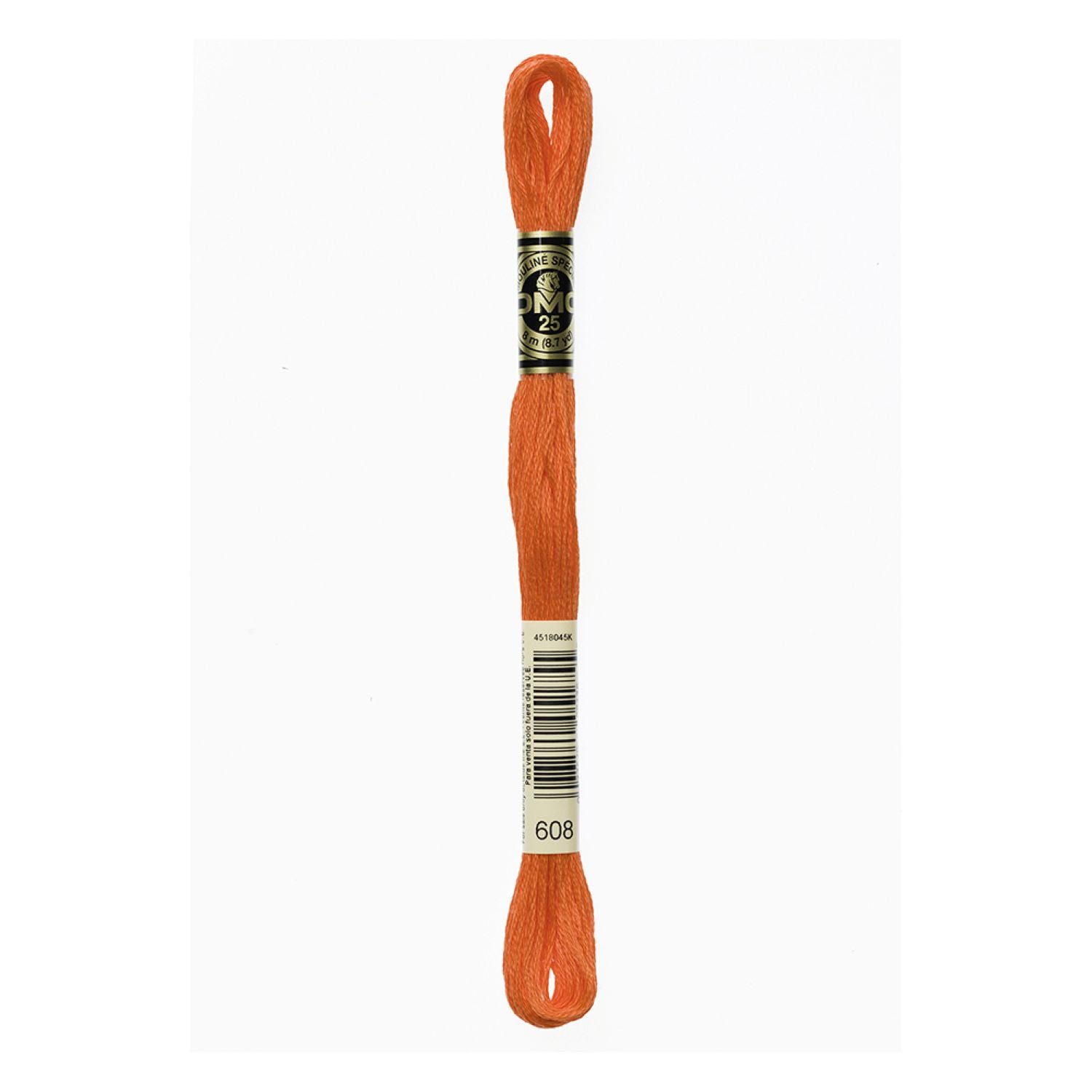 DMC 608 Burnt Orange Bright Stranded Cotton