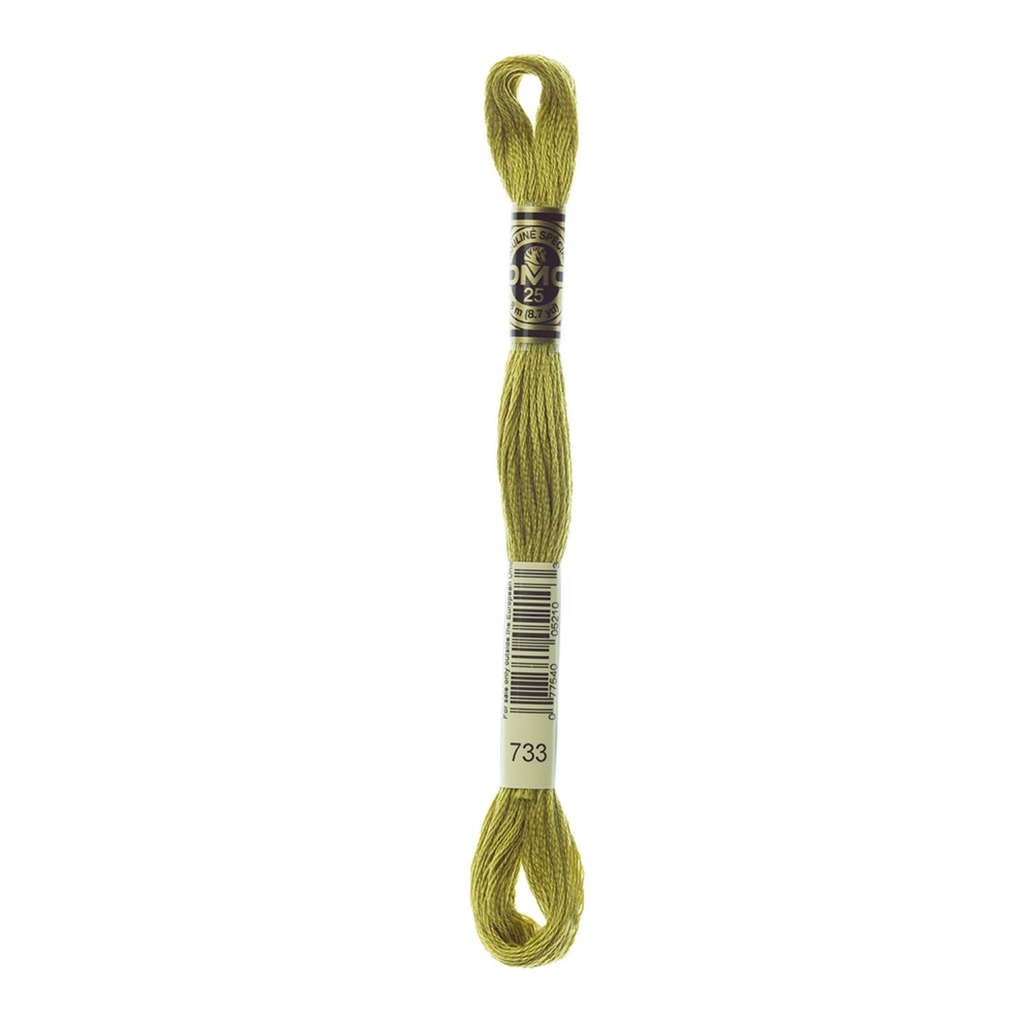 DMC Stranded Cotton 100g Cone 733 Olive Green Md (Art 5214)