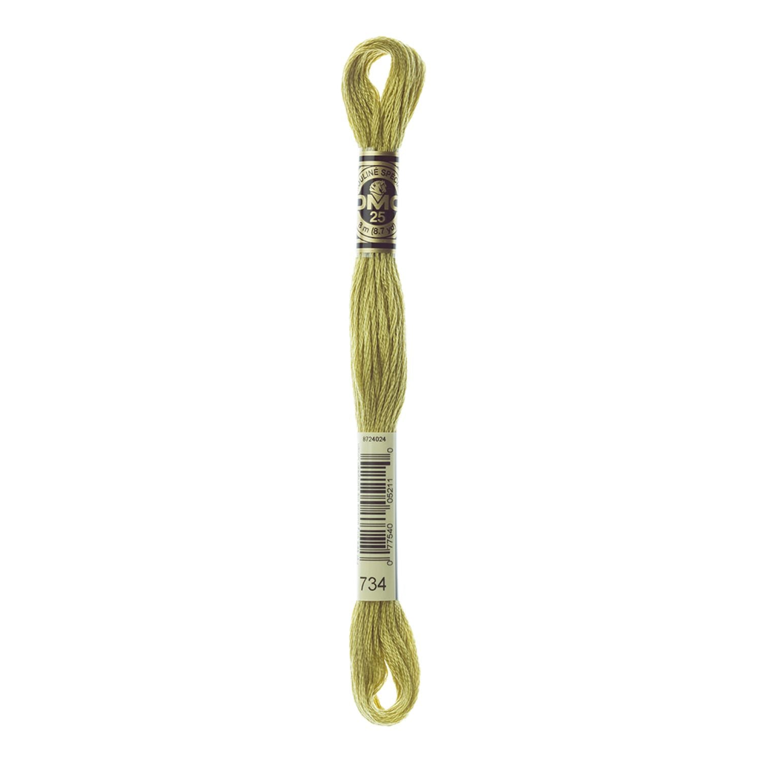 DMC Stranded Cotton 100g Cone 734 Olive Green Lt (Art 5214)