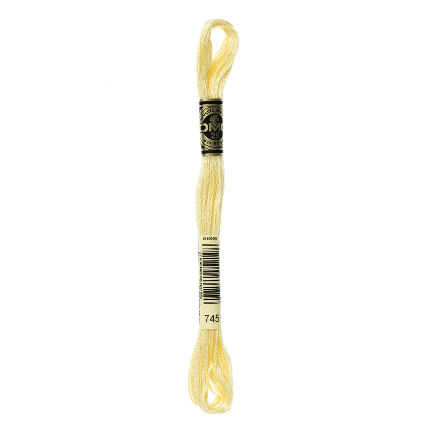 DMC Stranded Cotton 100g Cone 745 Yellow Pale Light (Art 5214)