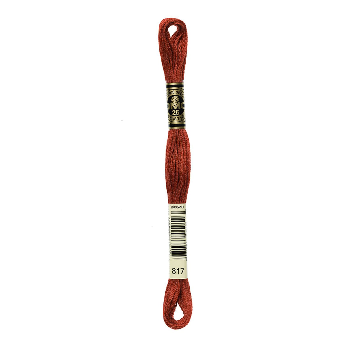 DMC 817 Very Dark Coral Red Stranded Cotton Embroidery Floss