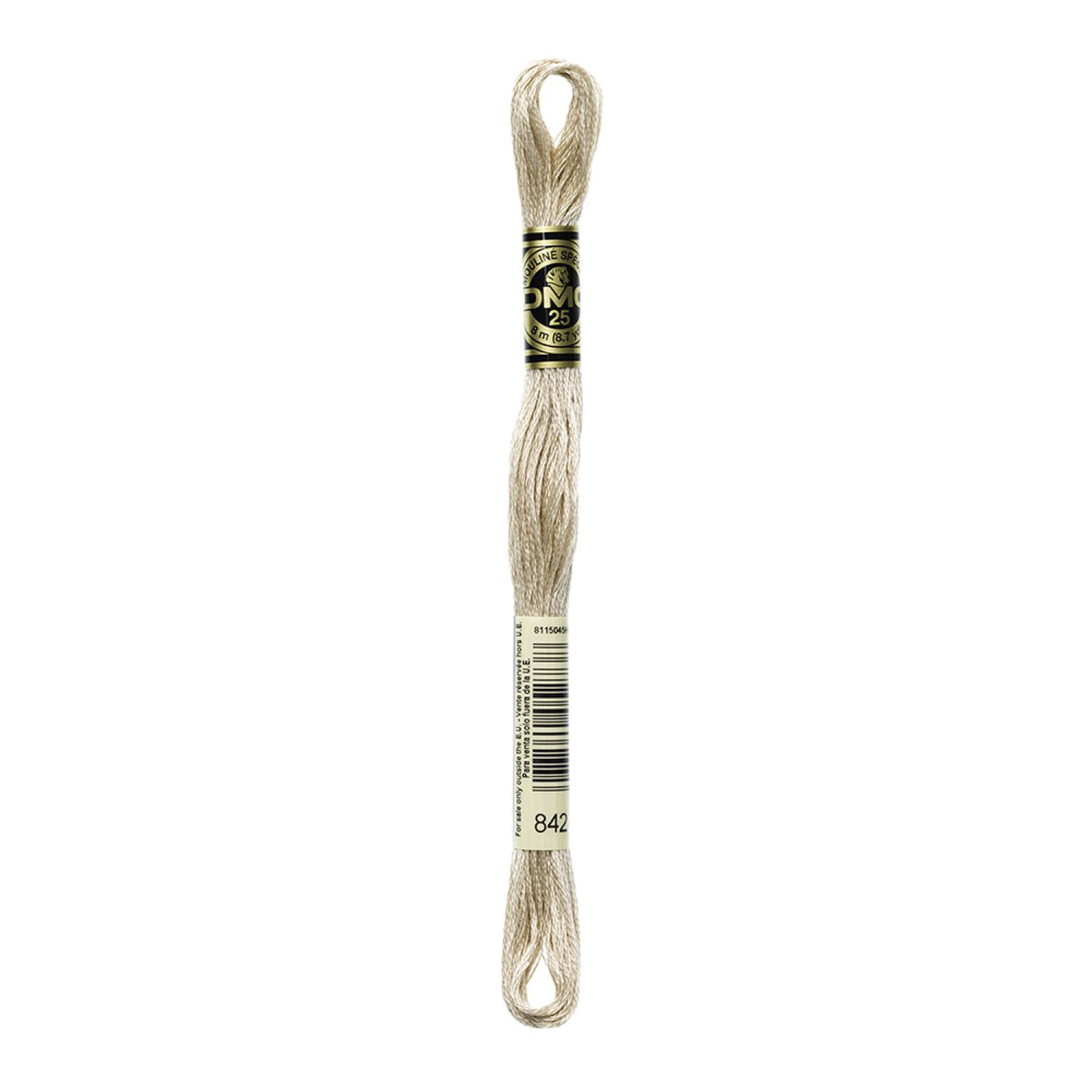 DMC Stranded Cotton 100g Cone 842 Beige Brown Vy Lt (Art 5214)
