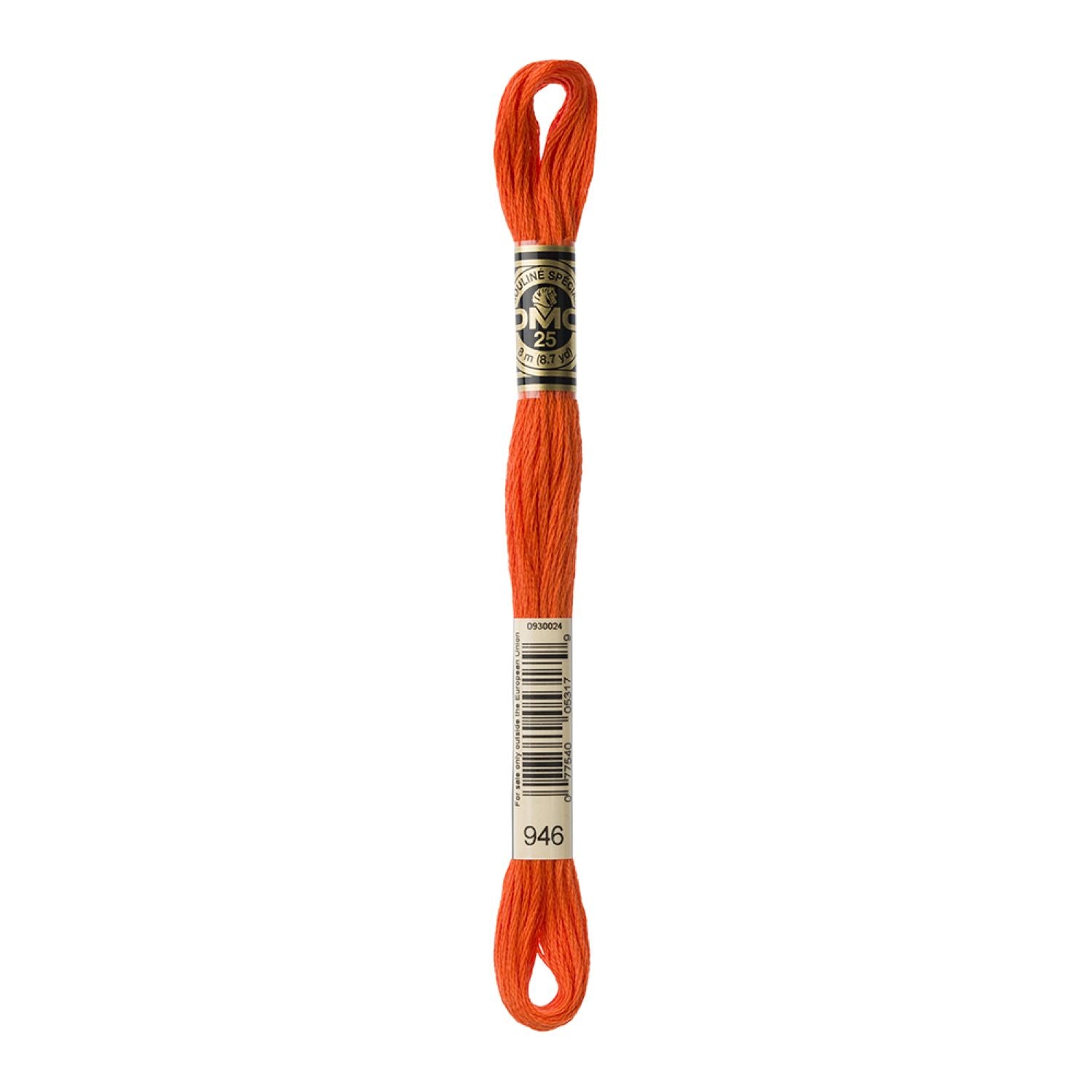 DMC Stranded Cotton 100g Cone 946 Burnt Orange Med (Art 5214)