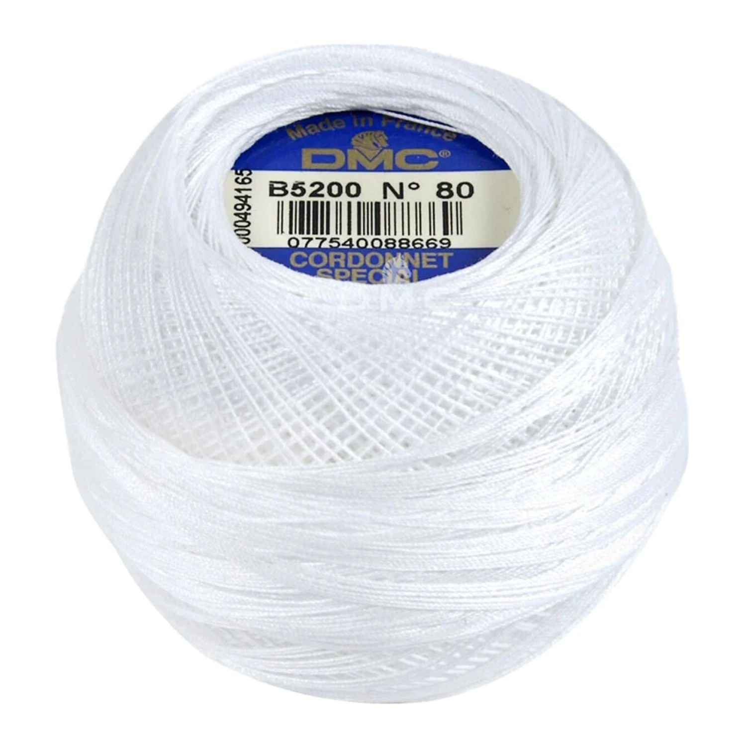 DMC Cordonnet Special Crochet Cotton No.80 Snow White (B5200) (20g Ball)