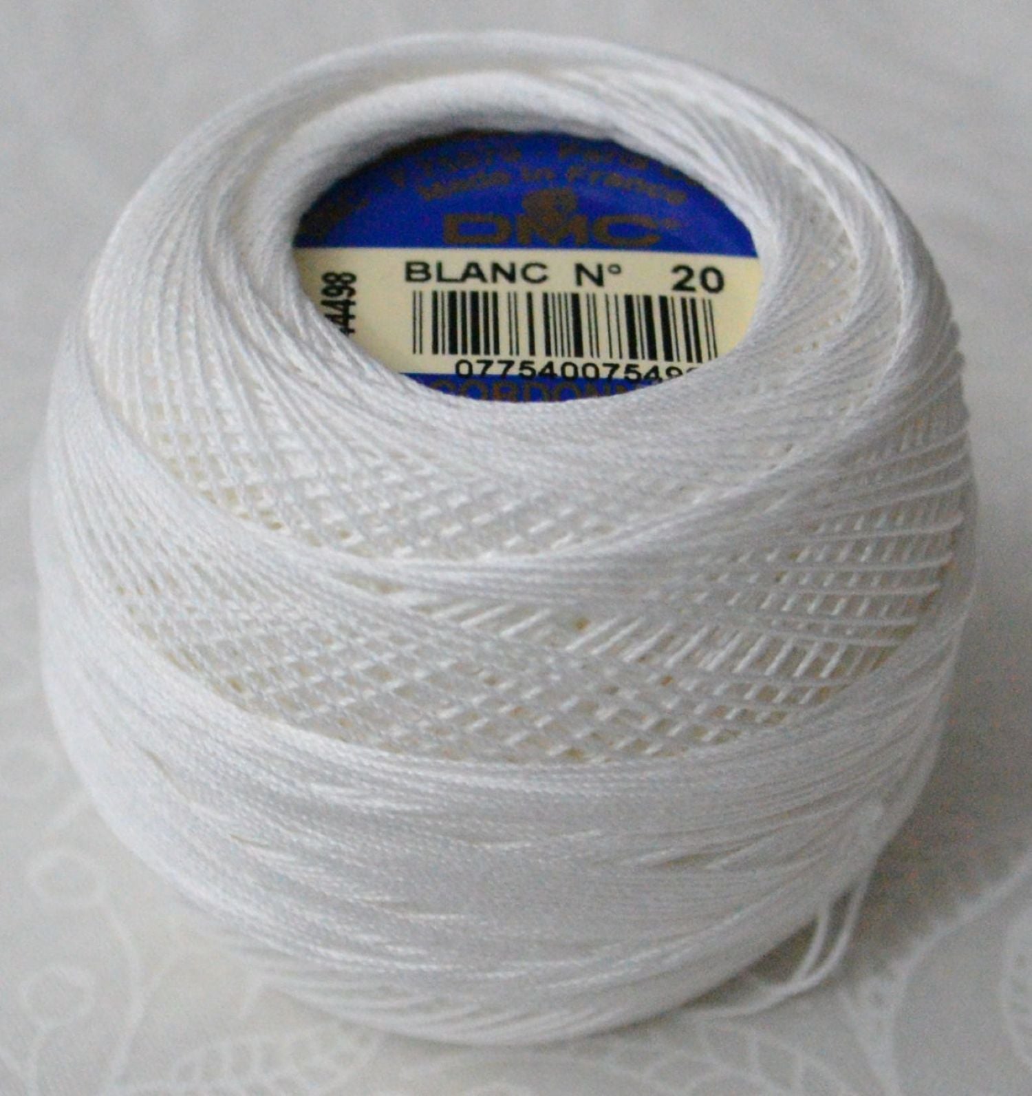 DMC Cordonnet Special Crochet Cotton No.20 White (WHITE) (20g Ball)