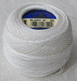 DMC Cordonnet Special Crochet Cotton No.20 White (WHITE) (20g Ball)