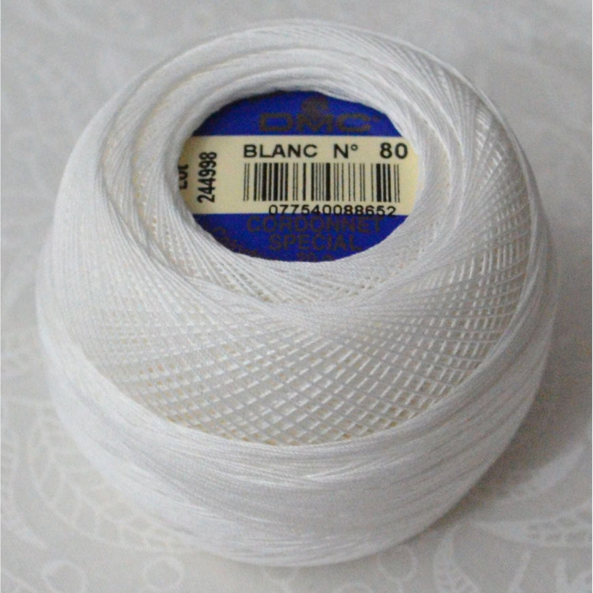 DMC Cordonnet Special Crochet Cotton No.80 Snow White (B5200) (20g Ball)