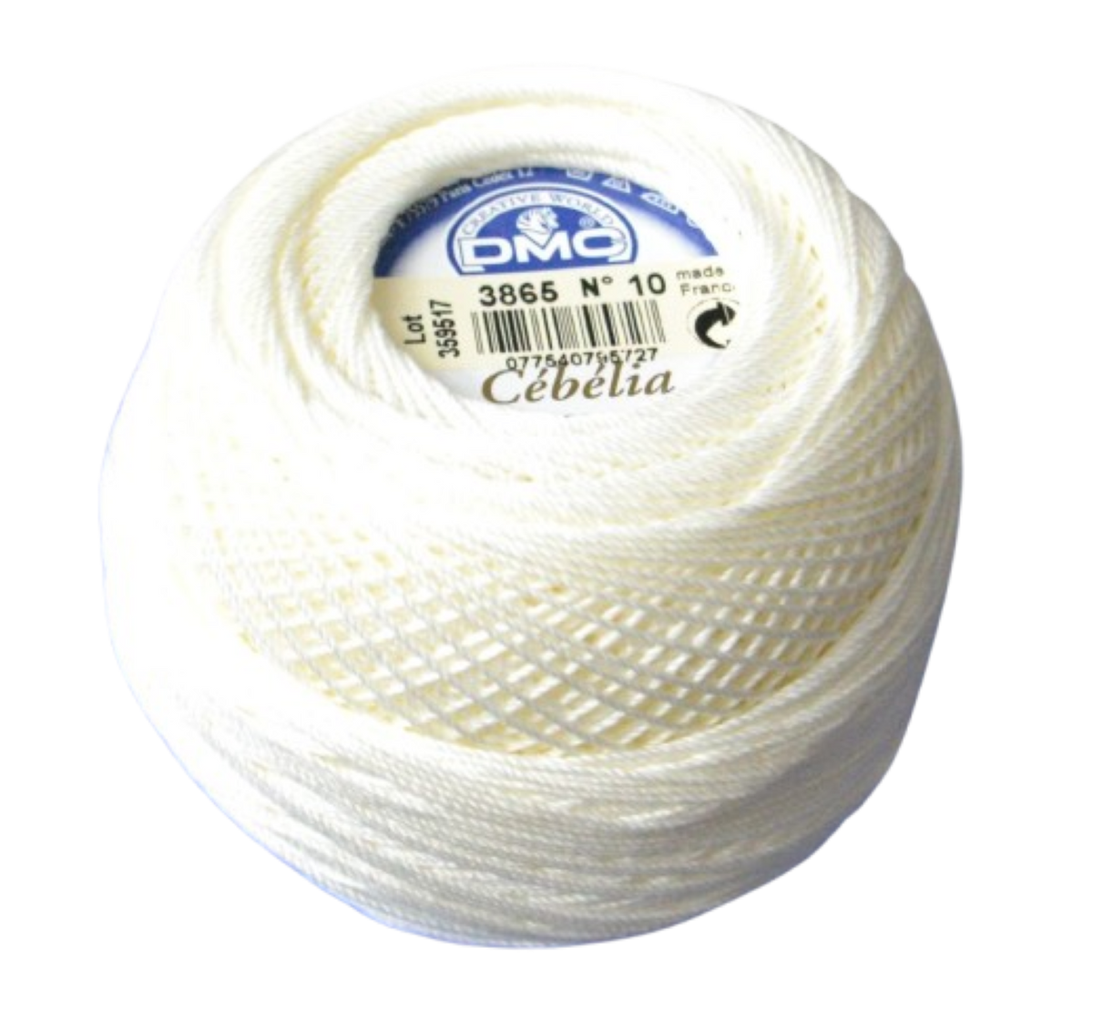 DMC Cébélia Crochet Cotton No.10 3865 Winter White (50g Ball)