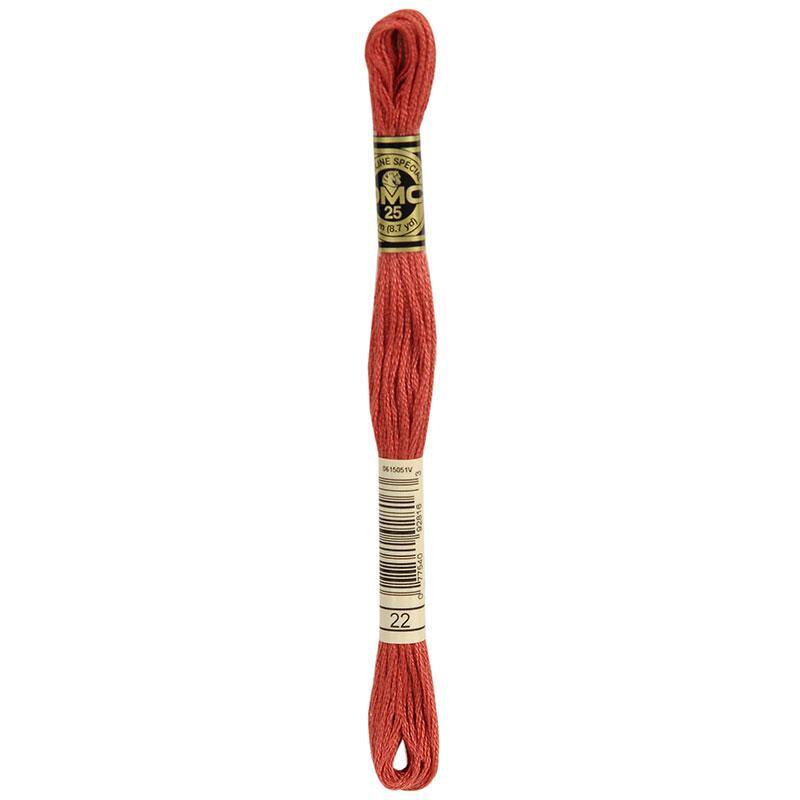 DMC 22 Alizarin Powder Stranded Cotton Embroidery Floss
