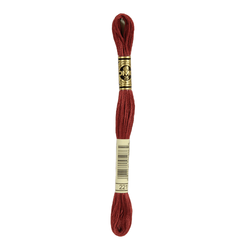 DMC 221 Very Dark Shell Pink Stranded Cotton Embroidery Floss