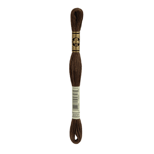 DMC 3031 Very Dark Mocha Brown Stranded Cotton Embroidery Floss