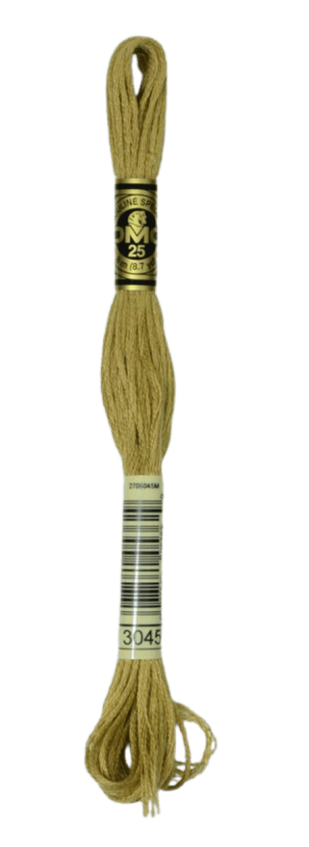 DMC 3045 Dark Yellow Beige Stranded Cotton Embroidery Floss