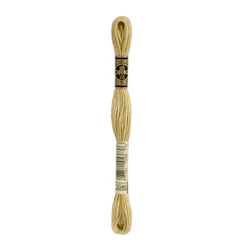 DMC 3046 Medium Yellow Beige Stranded Cotton Embroidery Floss