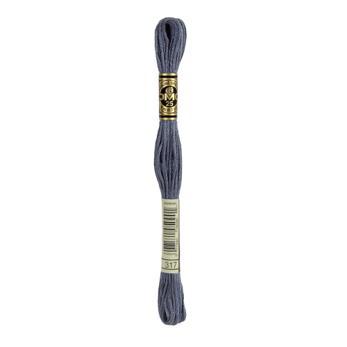 DMC 317 Light Steel Grey Stranded Cotton Embroidery Floss
