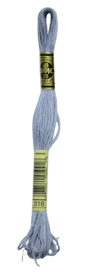 DMC 318 Pewter Grey Stranded Cotton Embroidery Floss
