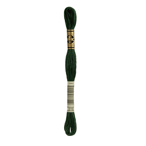 DMC 319 Dark Pistachio Green Stranded Cotton Embroidery Floss