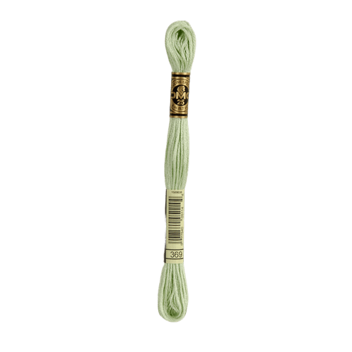 DMC 369 Very Light Pistachio Green Stranded Cotton Embroidery Floss