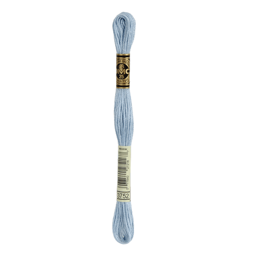 DMC 3752 Very Light Antique Blue Stranded Cotton Embroidery Floss